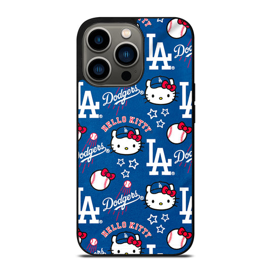 LA DODGERS HELLO KITTY PATTERN iPhone 13 Pro Case Cover