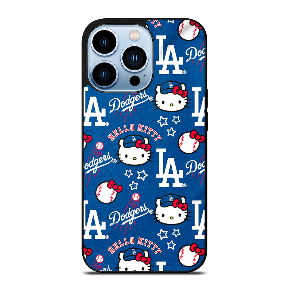 LA DODGERS HELLO KITTY PATTERN iPhone 13 Pro Max Case Cover