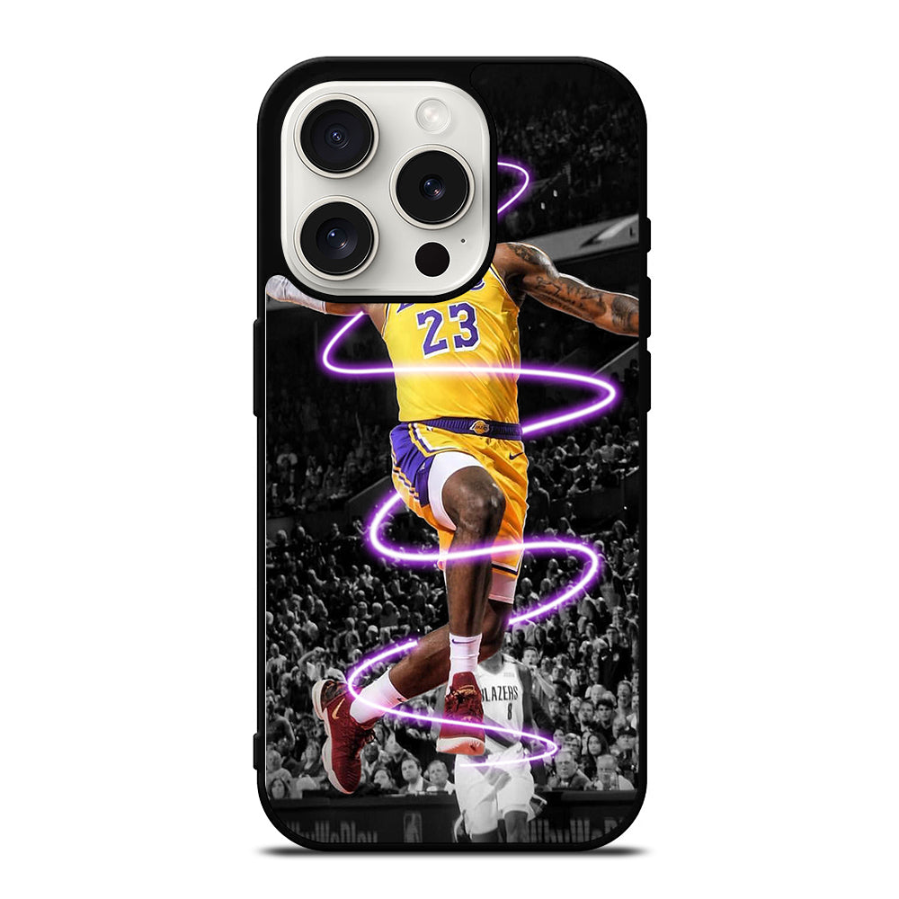 LEBRON JAMES 23 LAKERS iPhone 15 Pro Case Cover