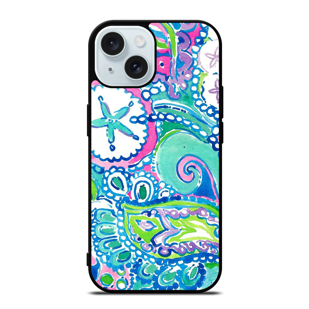 LILLY PULITZER PATTERN iPhone 15 Case Cover casecentro LILLY PULITZER PATTERN iPhone 15 Case Cover casecentro