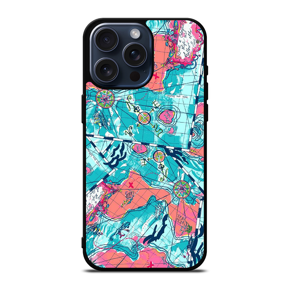 LILLY PULITZER WORLD MAPS iPhone 15 Pro Max Case Cover
