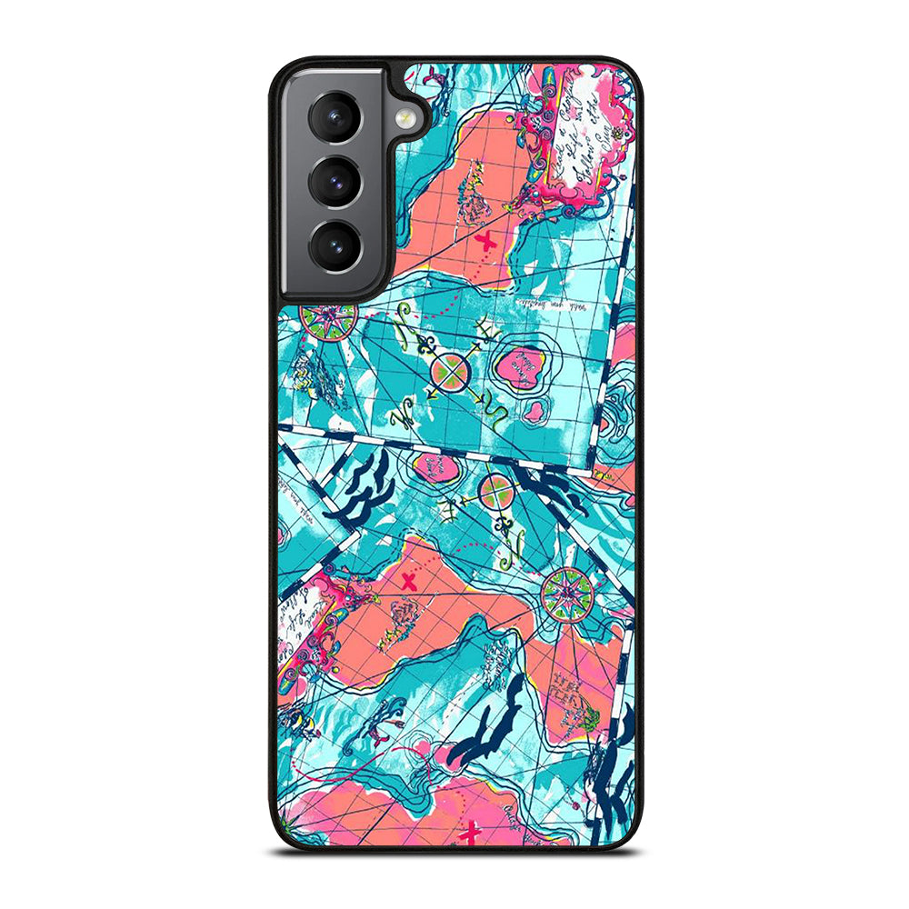 LILLY PULITZER WORLD MAPS Samsung Galaxy S21 Plus Case Cover
