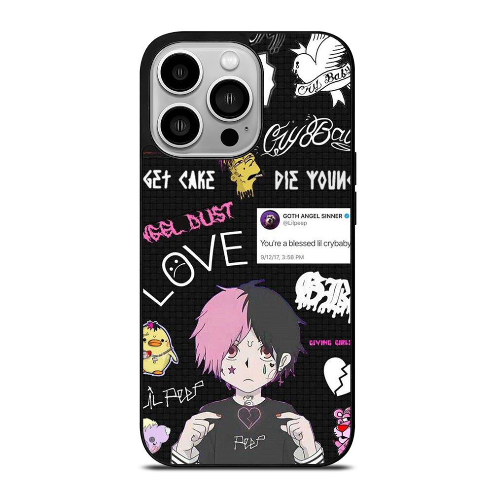 LIL PEEP RAPPER CARTOON iPhone 14 Pro Case Cover