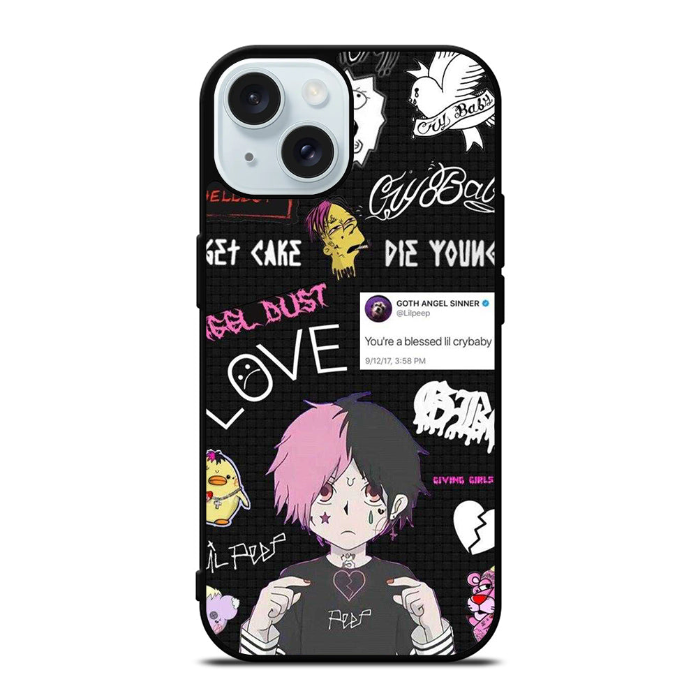 LIL PEEP RAPPER CARTOON iPhone 15 Case Cover