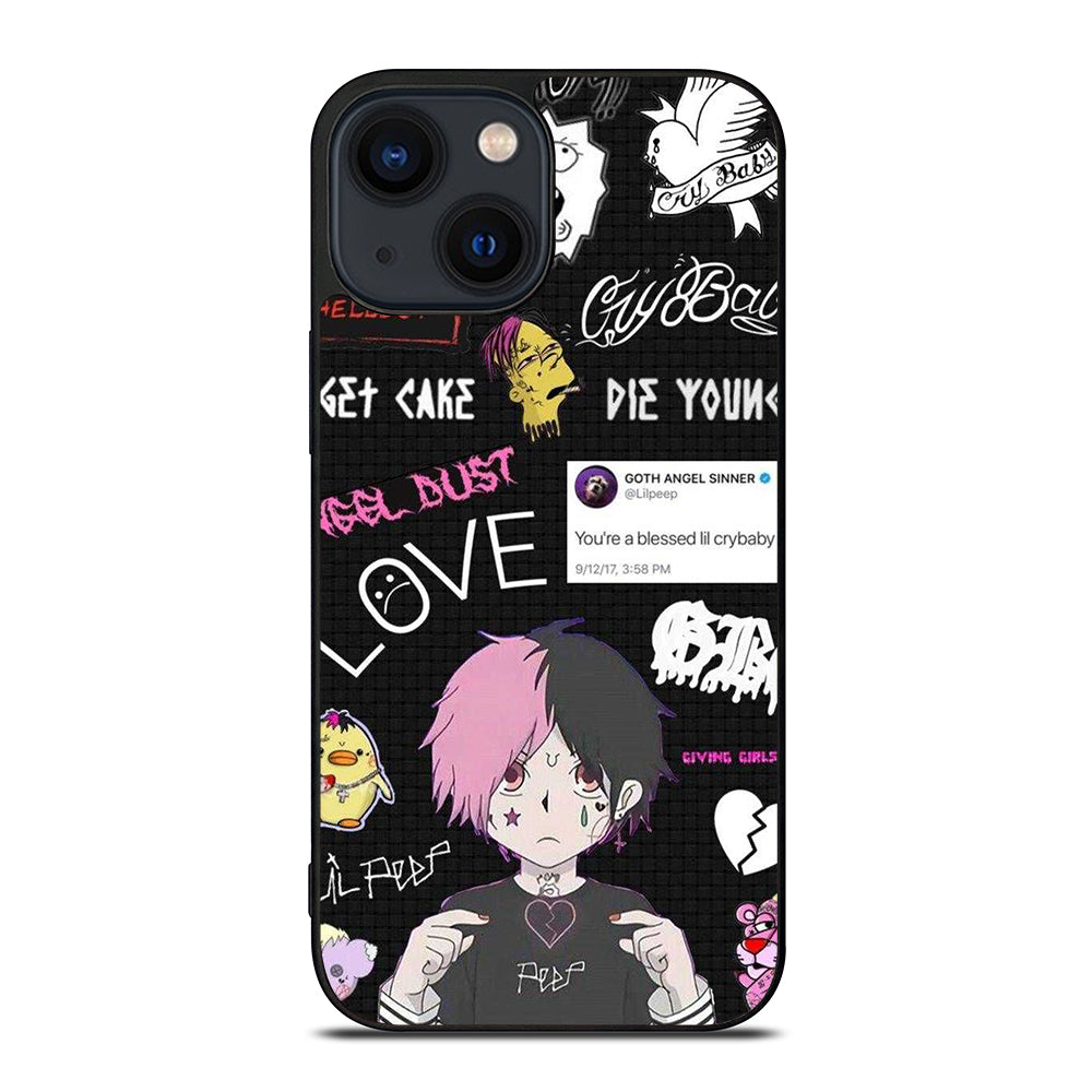 LIL PEEP RAPPER CARTOON iPhone 14 Plus Case Cover