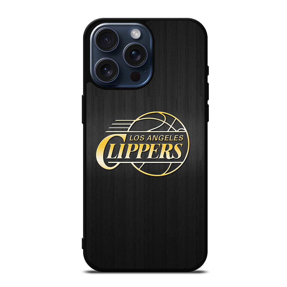 LOS ANGELES CLIPPERS WOODEN GOLD iPhone 15 Pro Max Case Cover