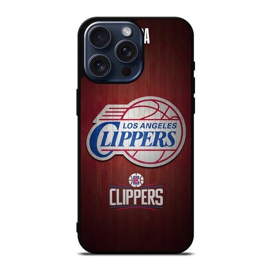 LOS ANGELES CLIPPERS WOODEN LOGO iPhone 15 Pro Max Case Cover