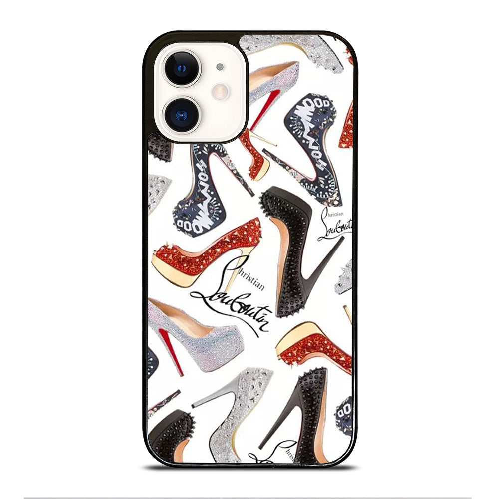 LOUBOUTIN LOGO PATTERN iPhone 12 Case Cover