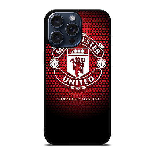 MANCHESTER UNITED SOCCER LOGO 1 iPhone 15 Pro Max Case Cover