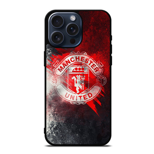 MANCHESTER UNITED SOCCER LOGO 3 iPhone 15 Pro Max Case Cover