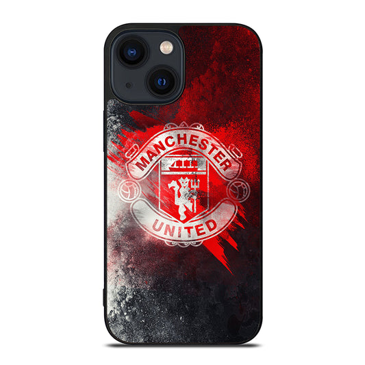 MANCHESTER UNITED SOCCER LOGO 3 iPhone 14 Plus Case Cover