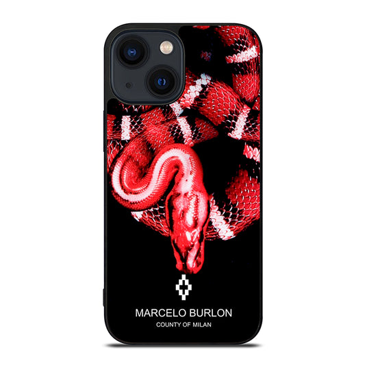 MARCELO BURLON SNAKE RED iPhone 14 Plus Case Cover