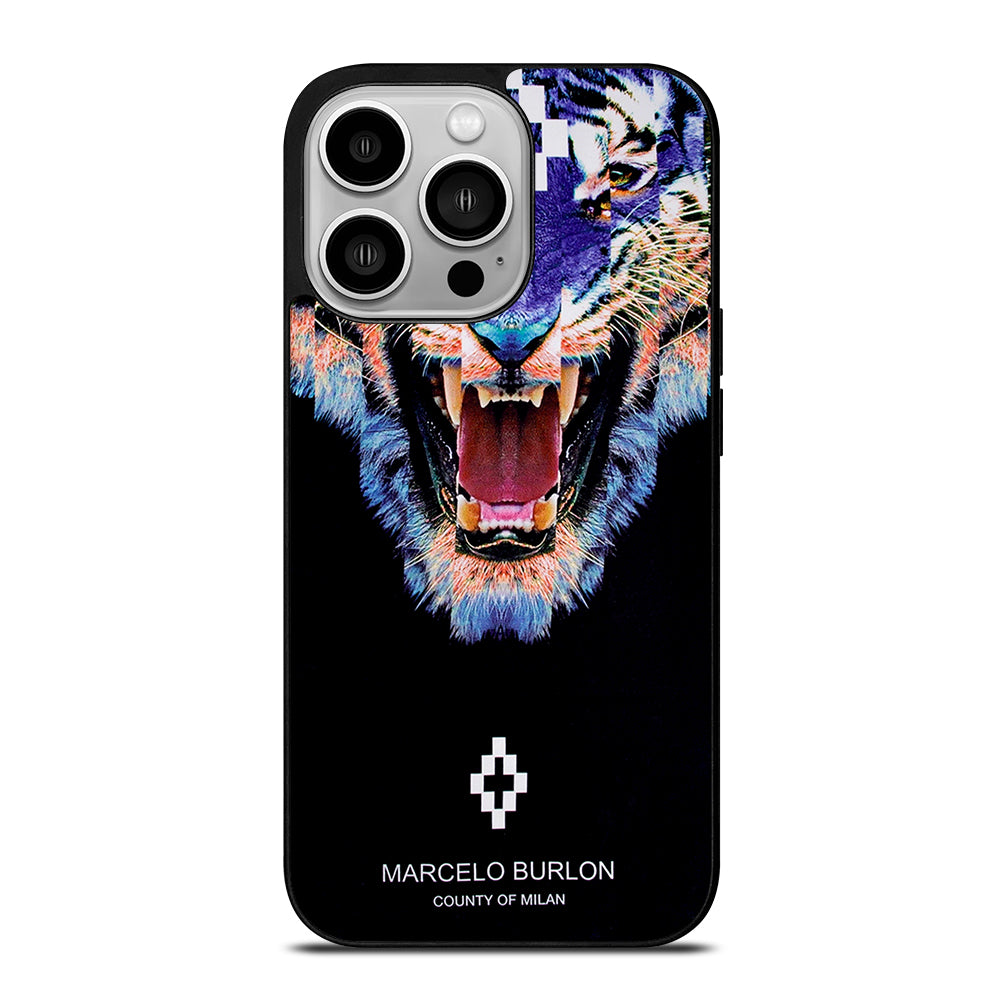 MARCELO BURLON BLUE LION iPhone 14 Pro Case Cover