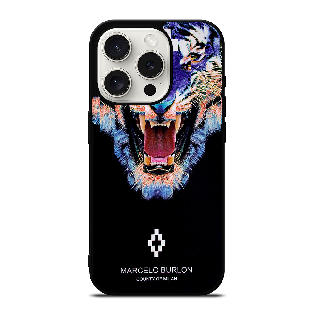 MARCELO BURLON BLUE LION iPhone 15 Pro Case Cover