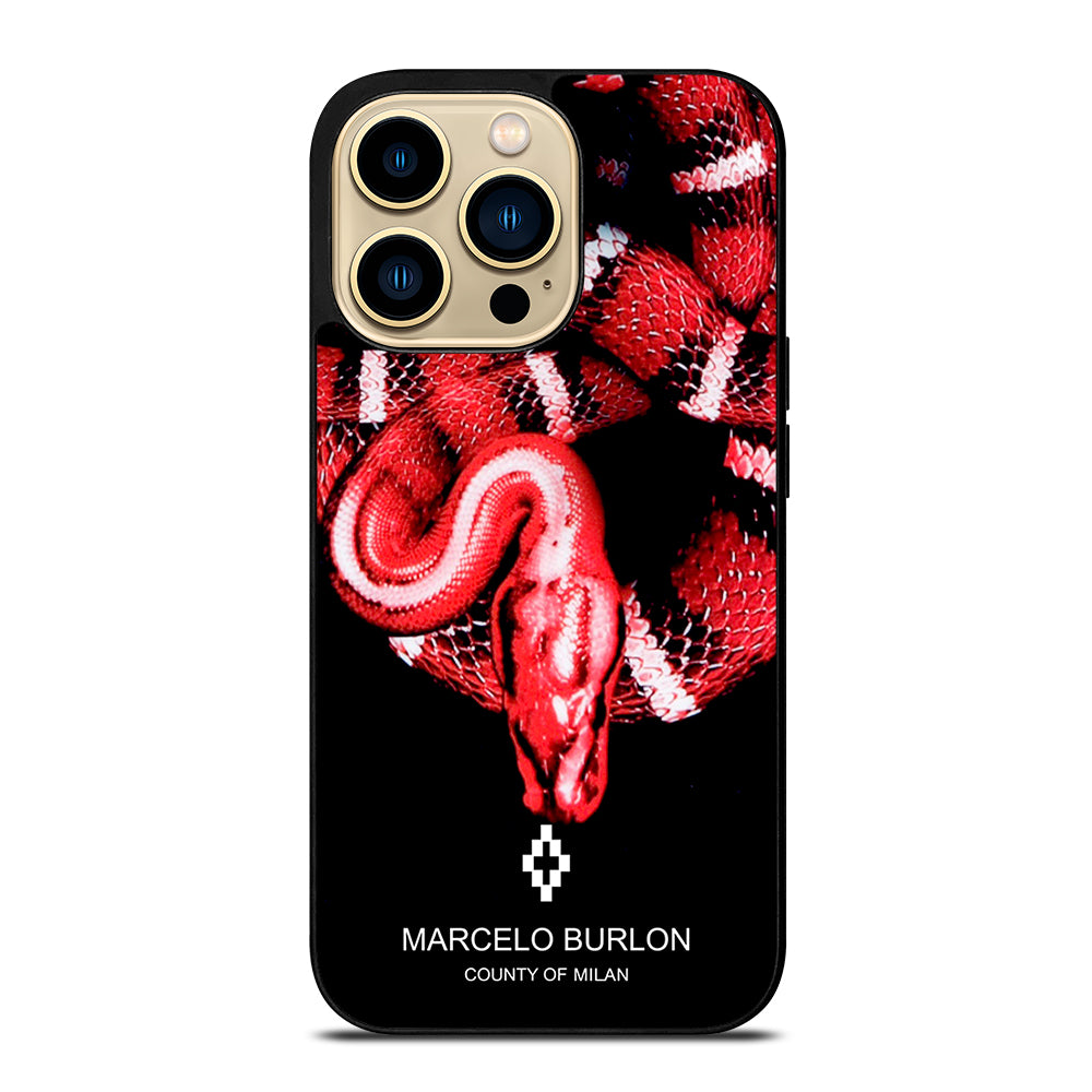 MARCELO BURLON SNAKE RED iPhone 14 Pro Max Case Cover