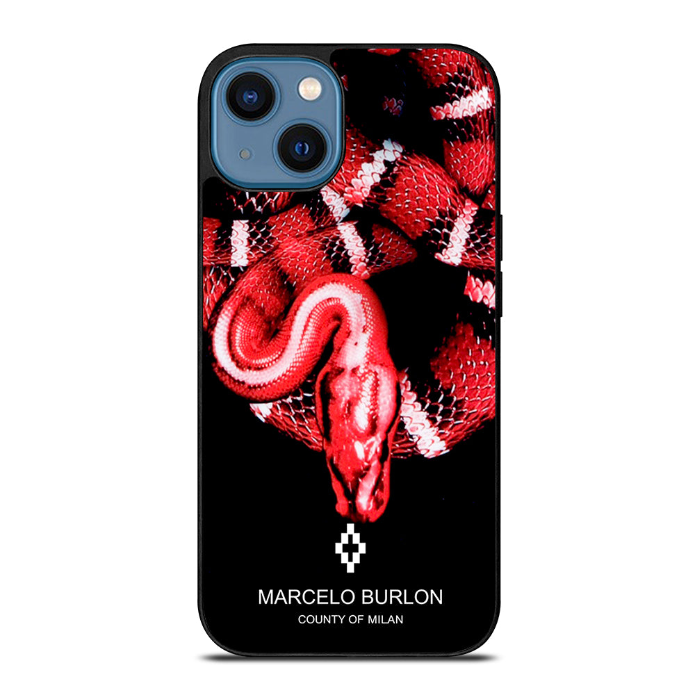 MARCELO BURLON SNAKE RED iPhone 14 Case Cover