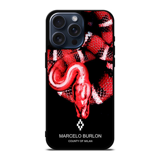 MARCELO BURLON SNAKE RED iPhone 15 Pro Max Case Cover