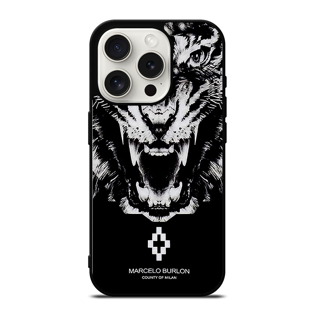 MARCELO BURLON WHITE LION iPhone 15 Pro Case Cover