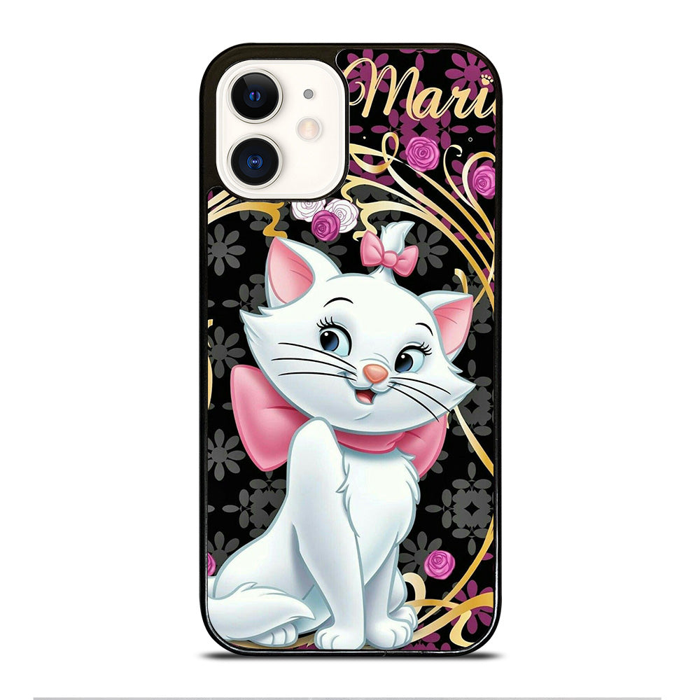 MARIE THE ARISTOCATS CAT FLORAL CARTOON iPhone 12 Case Cover