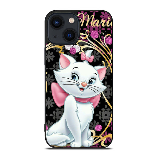 MARIE THE ARISTOCATS CAT FLORAL CARTOON iPhone 14 Plus Case Cover
