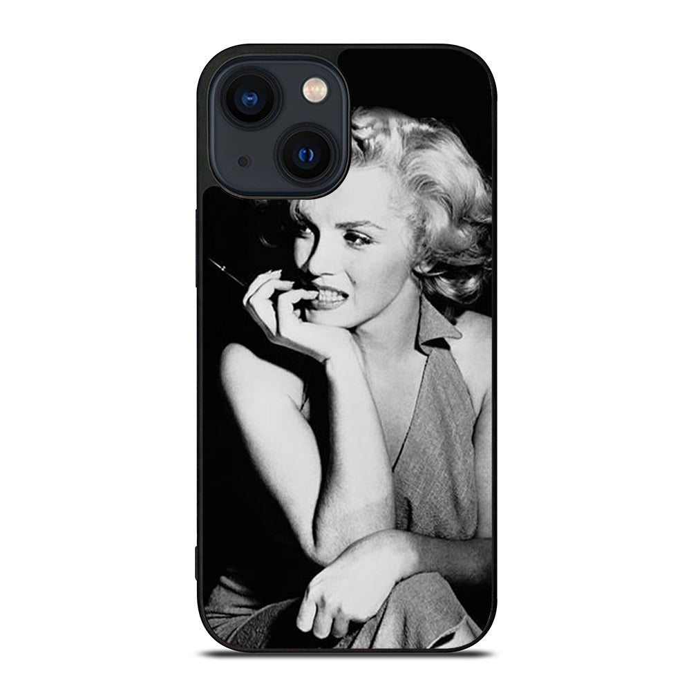 MARILYN MONROE BLACK WHITE iPhone 14 Plus Case Cover