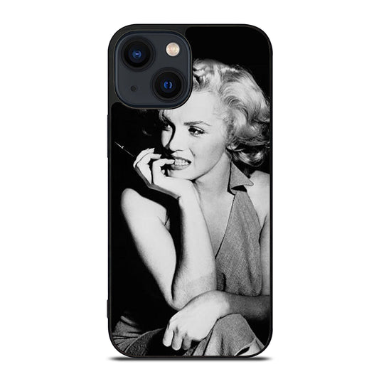 MARILYN MONROE BLACK WHITE iPhone 14 Plus Case Cover
