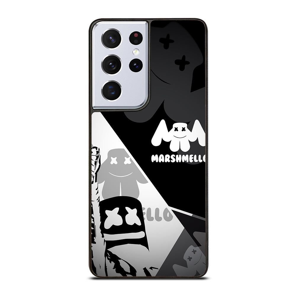 MARSHMELLO BLACK WHITE Samsung Galaxy S21 Ultra Case Cover