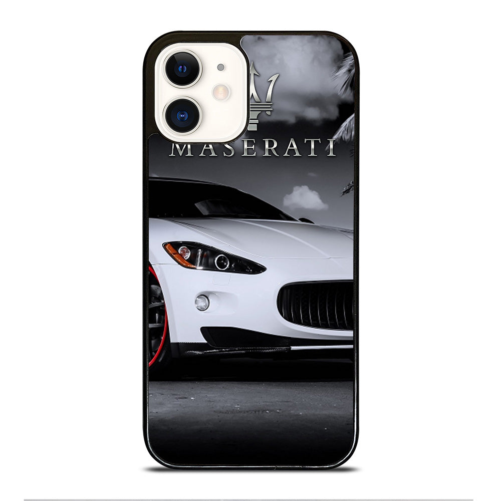MASERATI WHITE CAR iPhone 12 Case Cover