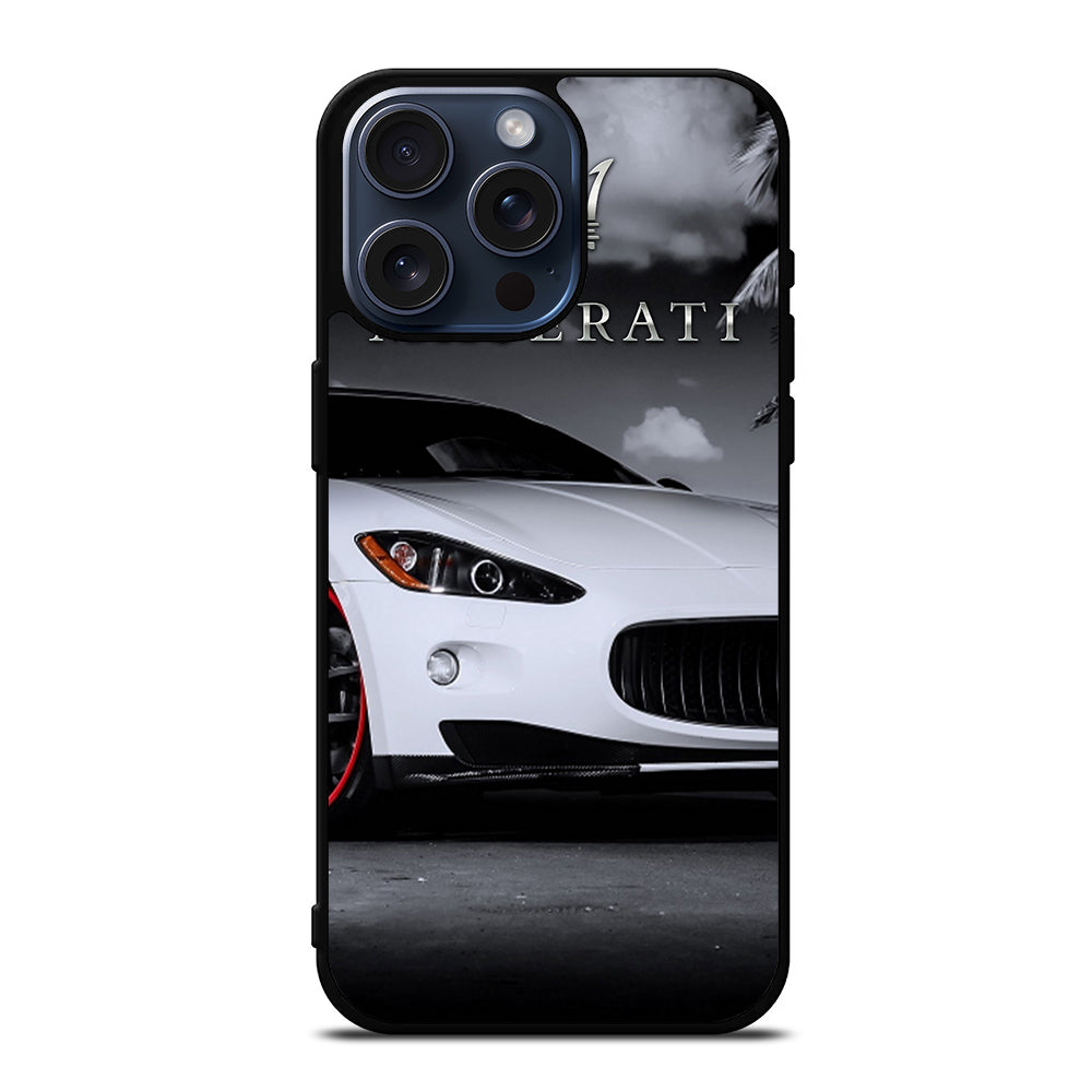 MASERATI WHITE CAR iPhone 15 Pro Max Case Cover