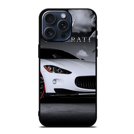 MASERATI WHITE CAR iPhone 15 Pro Max Case Cover