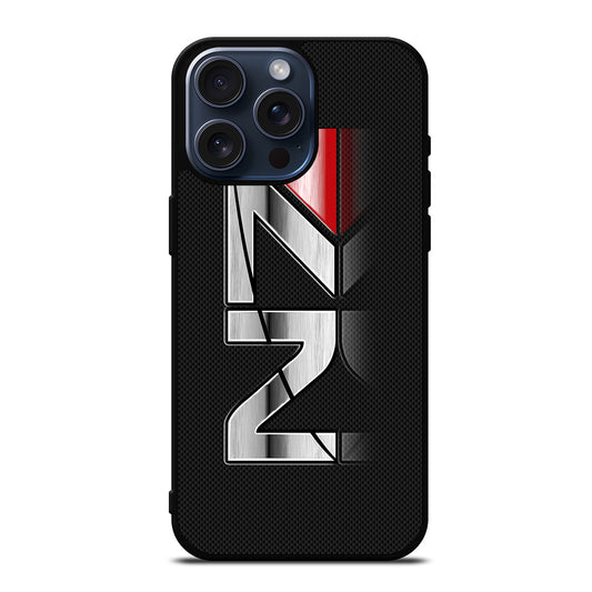 MASS EFFECT N7 LOGO CARBON iPhone 15 Pro Max Case Cover