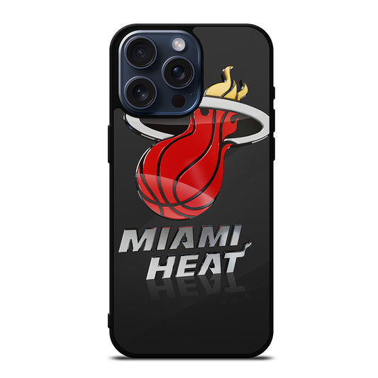 MIAMI HEAT NBA TEAM LOGO 3 iPhone 15 Pro Max Case Cover
