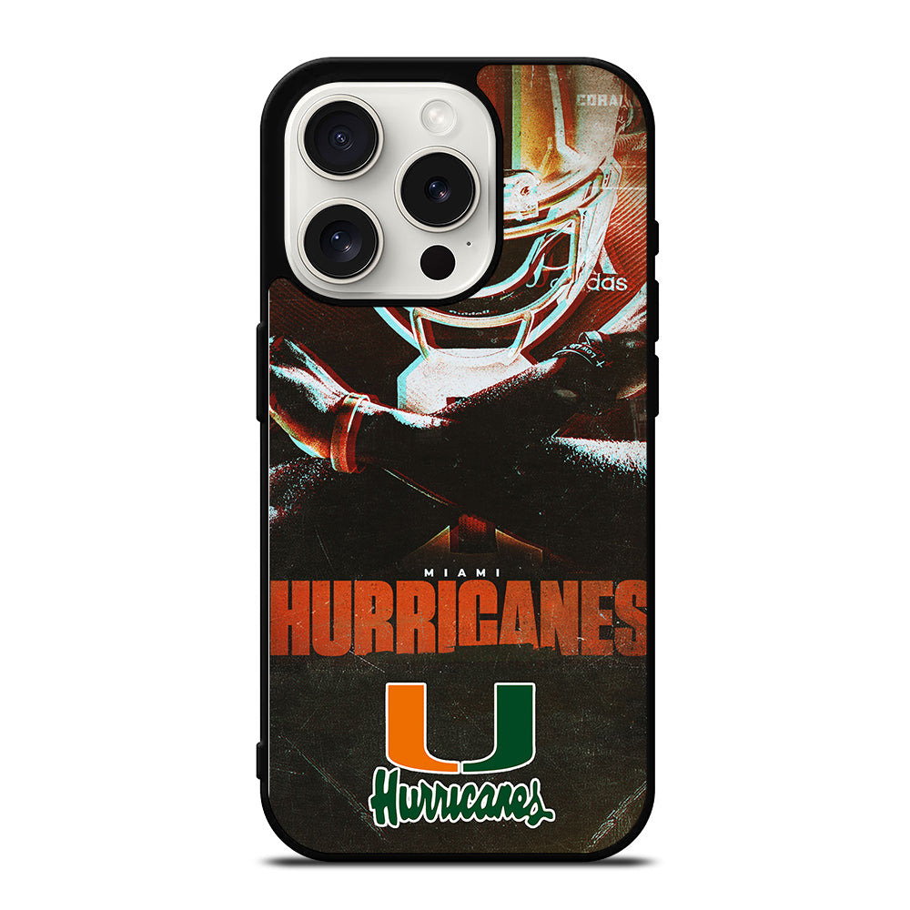 MIAMI HURRICANES NFL 2 iPhone 15 Pro Case Cover