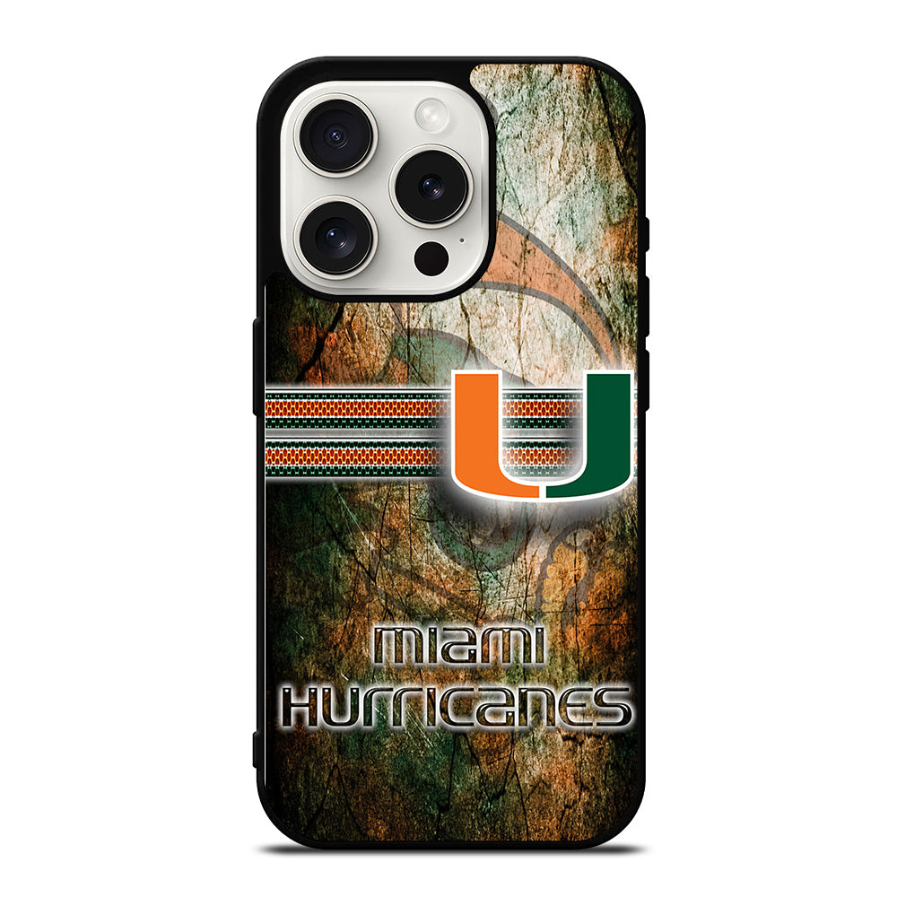MIAMI HURRICANES NFL 3 iPhone 15 Pro Case Cover