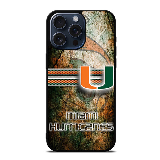 MIAMI HURRICANES NFL 3 iPhone 15 Pro Max Case Cover