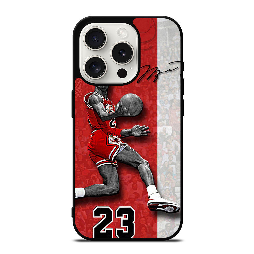 MICHAEL JORDAN 23 CHICAGO BULLS iPhone 15 Pro Case Cover