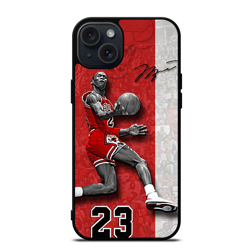 MICHAEL JORDAN 23 CHICAGO BULLS iPhone 15 Plus Case Cover