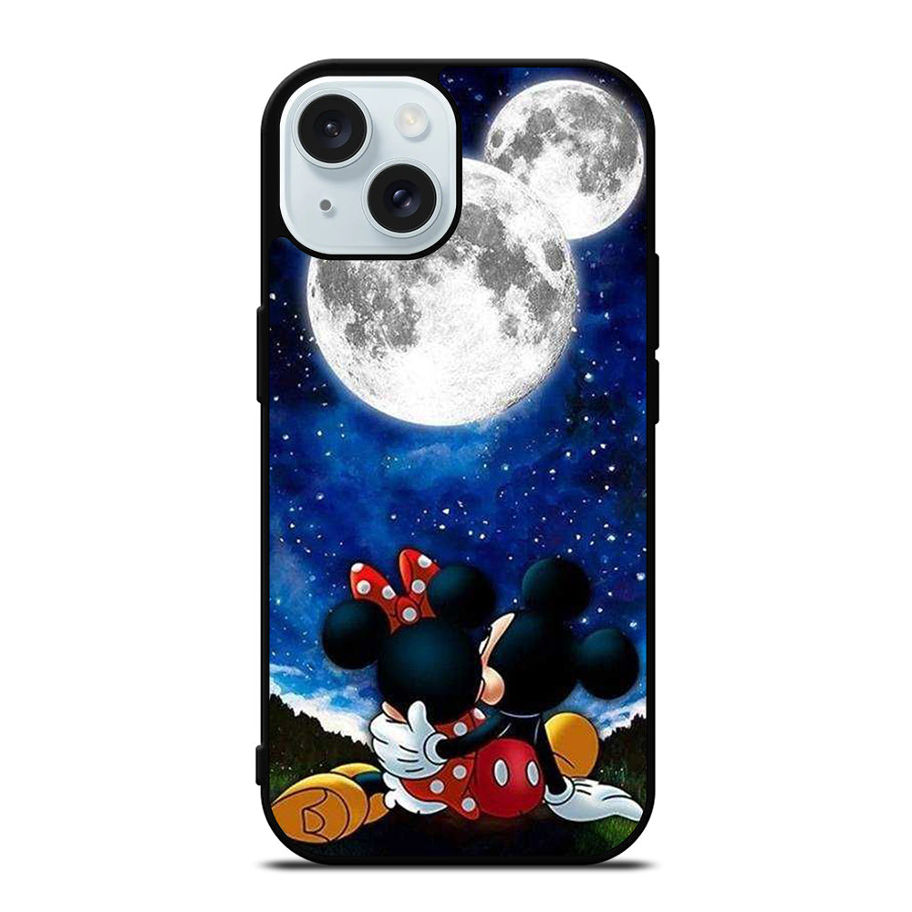 MICKEY AND MINNIE MOUSE MOON iPhone 15 Case Cover