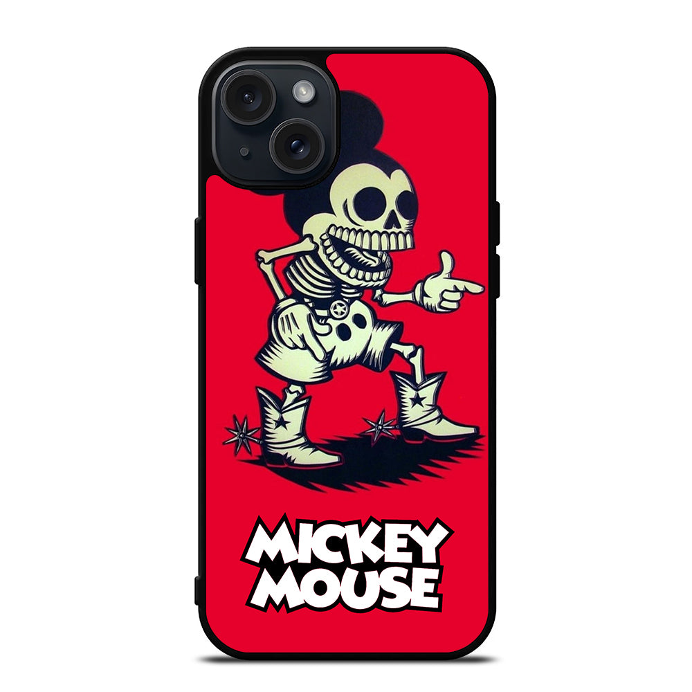 MICKEY MOUSE SKULL iPhone 15 Plus Case Cover