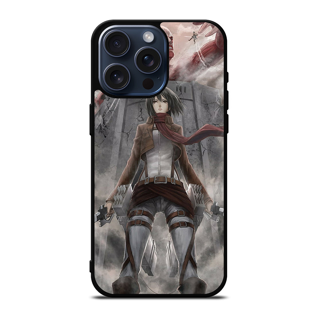 MIKASA ACKERMAN ANIME ATTACK ON TITAN iPhone 15 Pro Max Case Cover