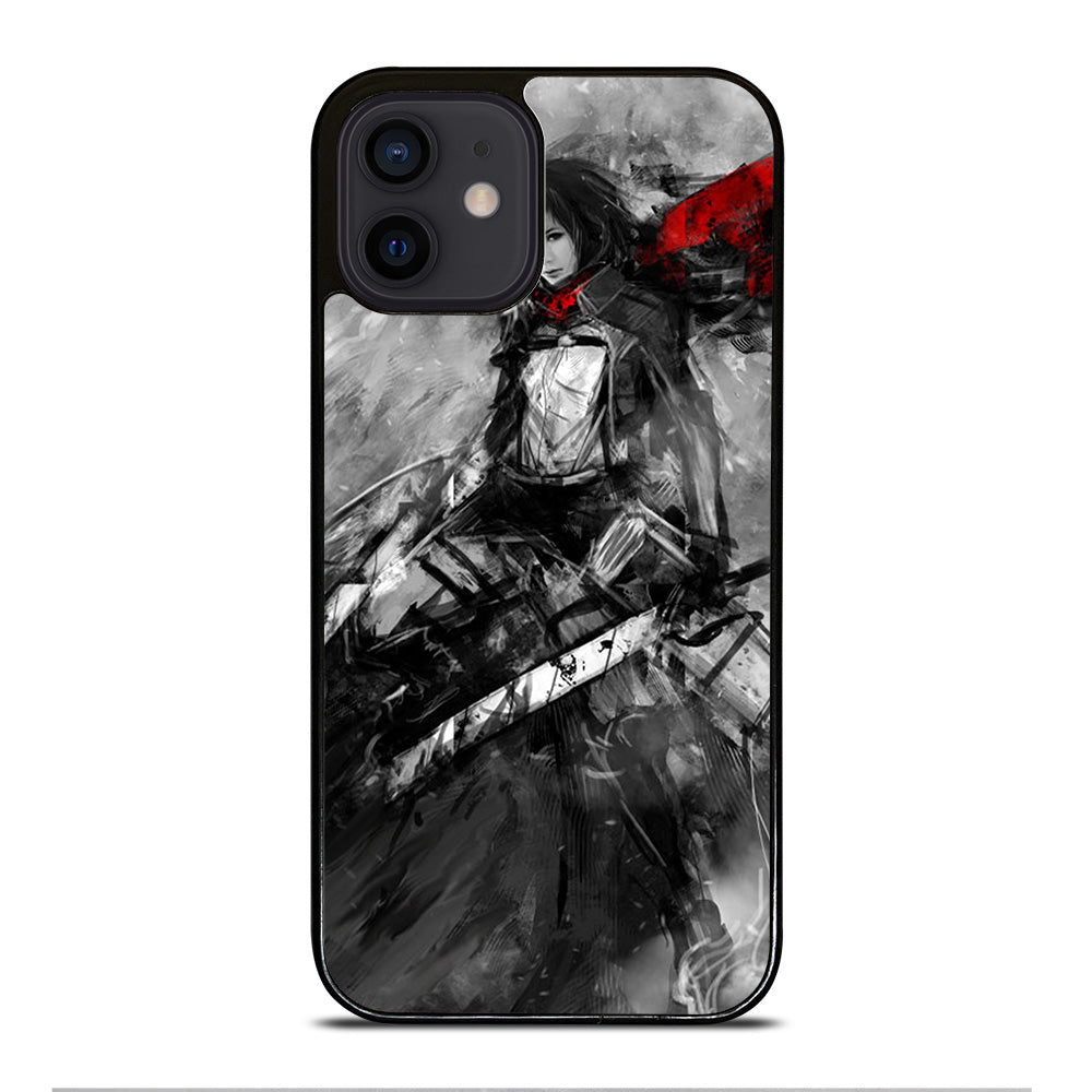 MIKASA ACKERMAN ATTACK ON TITAN ART iPhone 12 Mini Case Cover