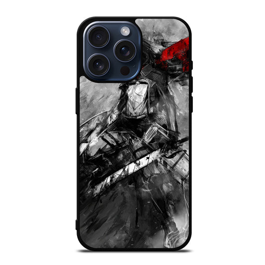 MIKASA ACKERMAN ATTACK ON TITAN ART iPhone 15 Pro Max Case Cover