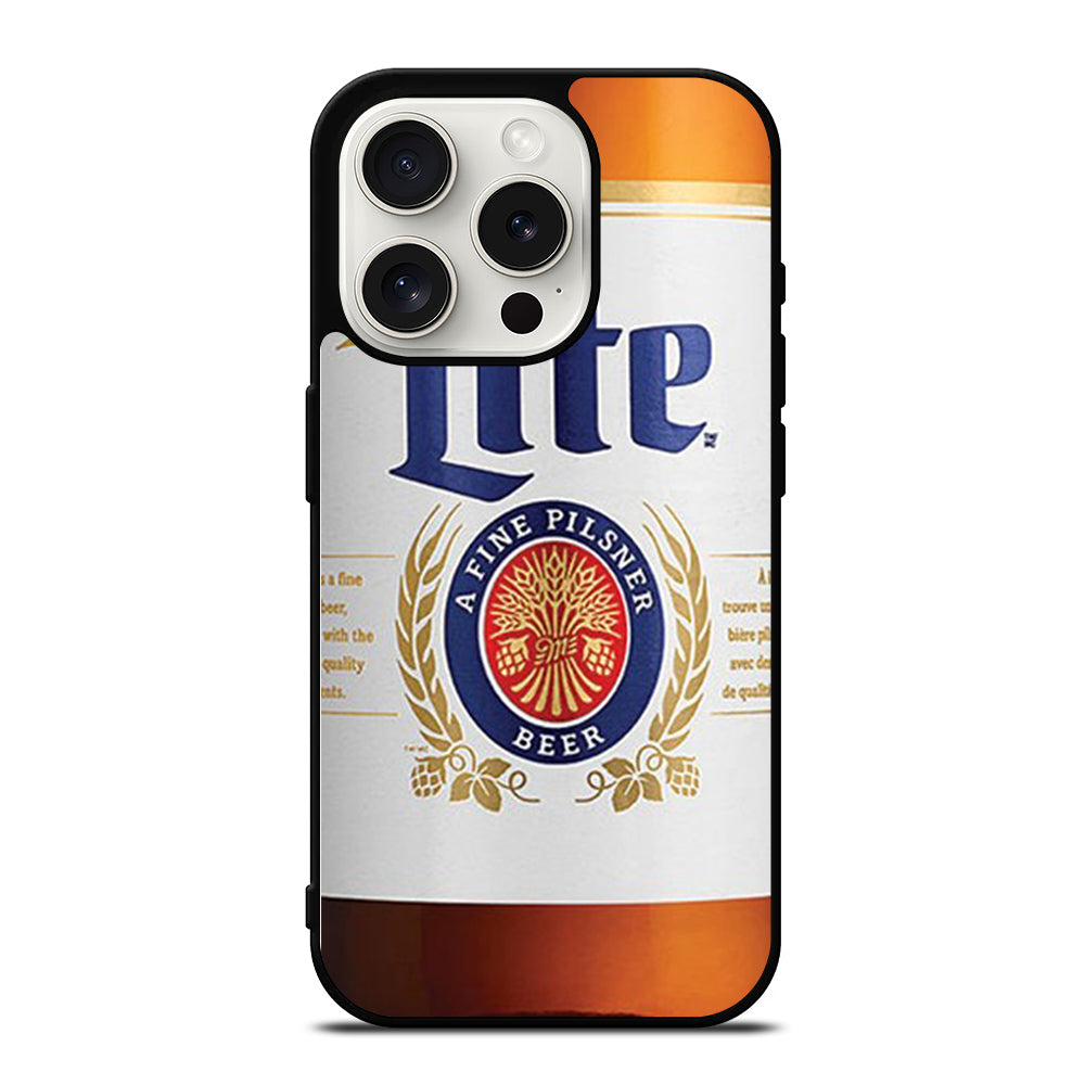 MILLER LITE BEER BOTTLE iPhone 15 Pro Case Cover