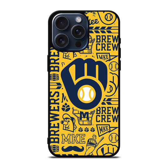 MILWAUKEE BREWERS PATTERN iPhone 15 Pro Max Case Cover