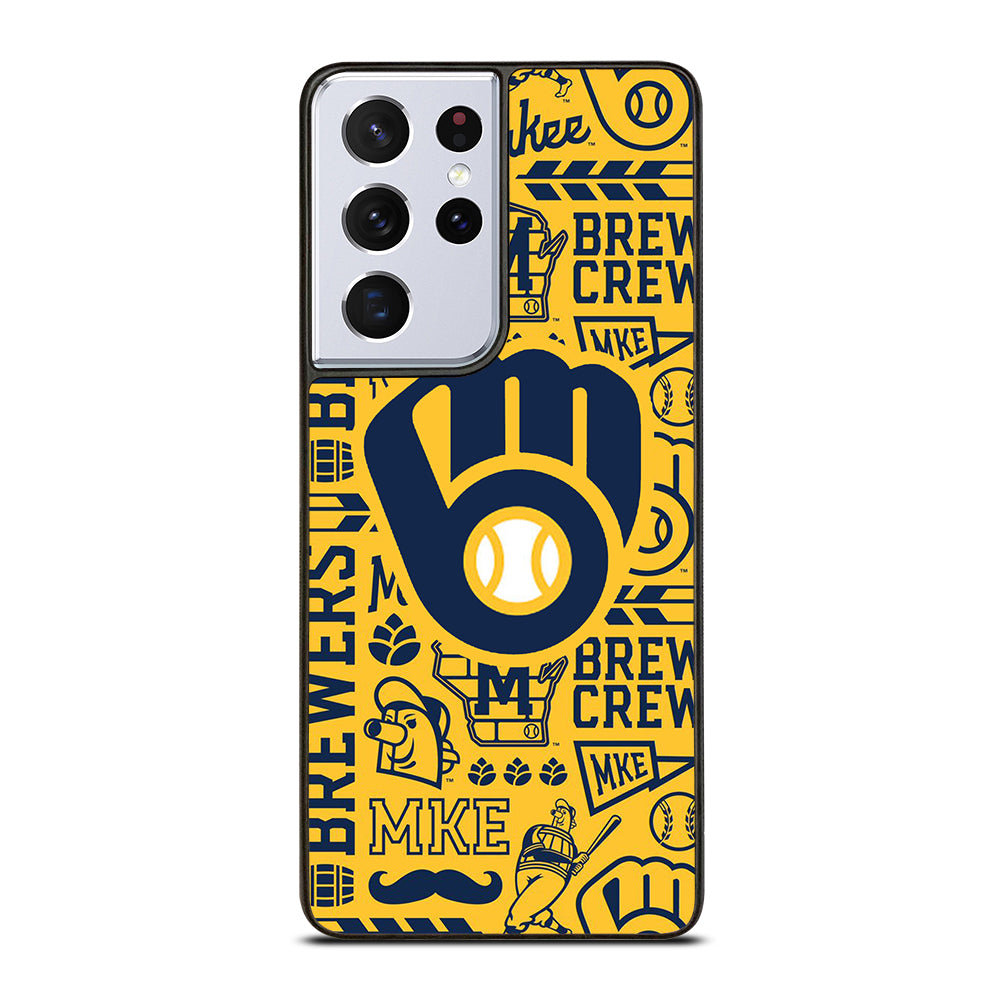 MILWAUKEE BREWERS PATTERN Samsung Galaxy S21 Ultra Case Cover