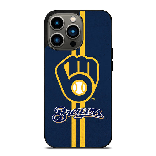 MILWAUKEE BREWERS STRIPE LOGO iPhone 13 Pro Case Cover