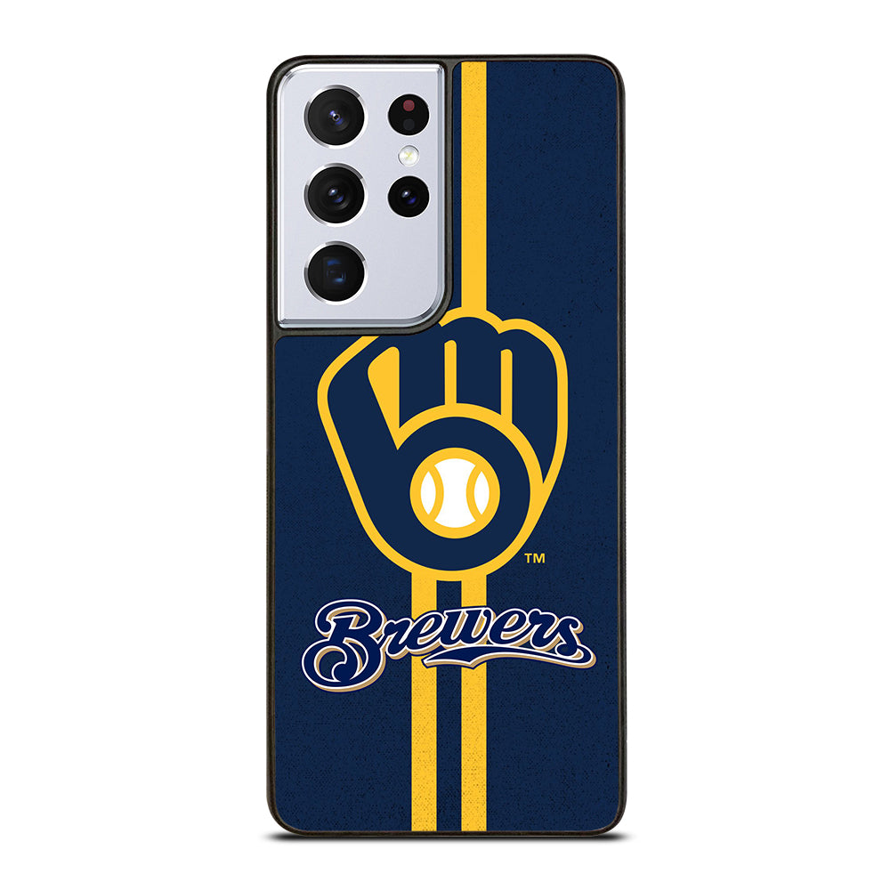 MILWAUKEE BREWERS STRIPE LOGO Samsung Galaxy S21 Ultra Case Cover