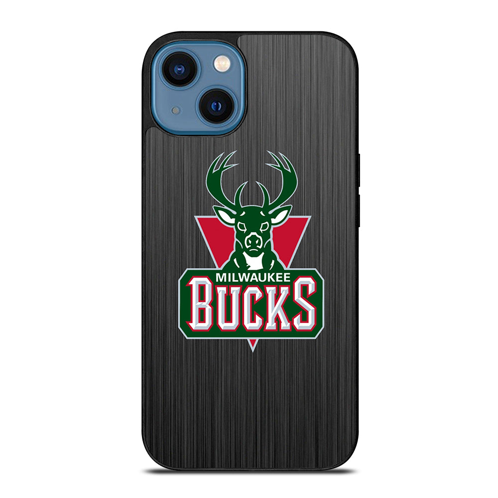 MILWAUKEE BUCKS METAL LOGO iPhone 14 Case Cover