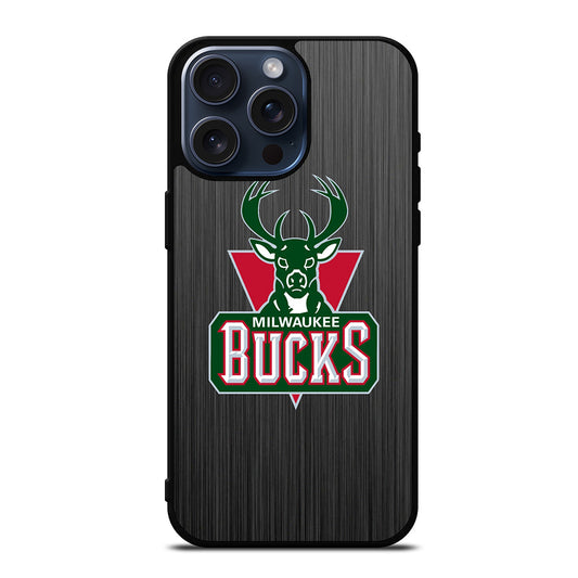 MILWAUKEE BUCKS METAL LOGO iPhone 15 Pro Max Case Cover