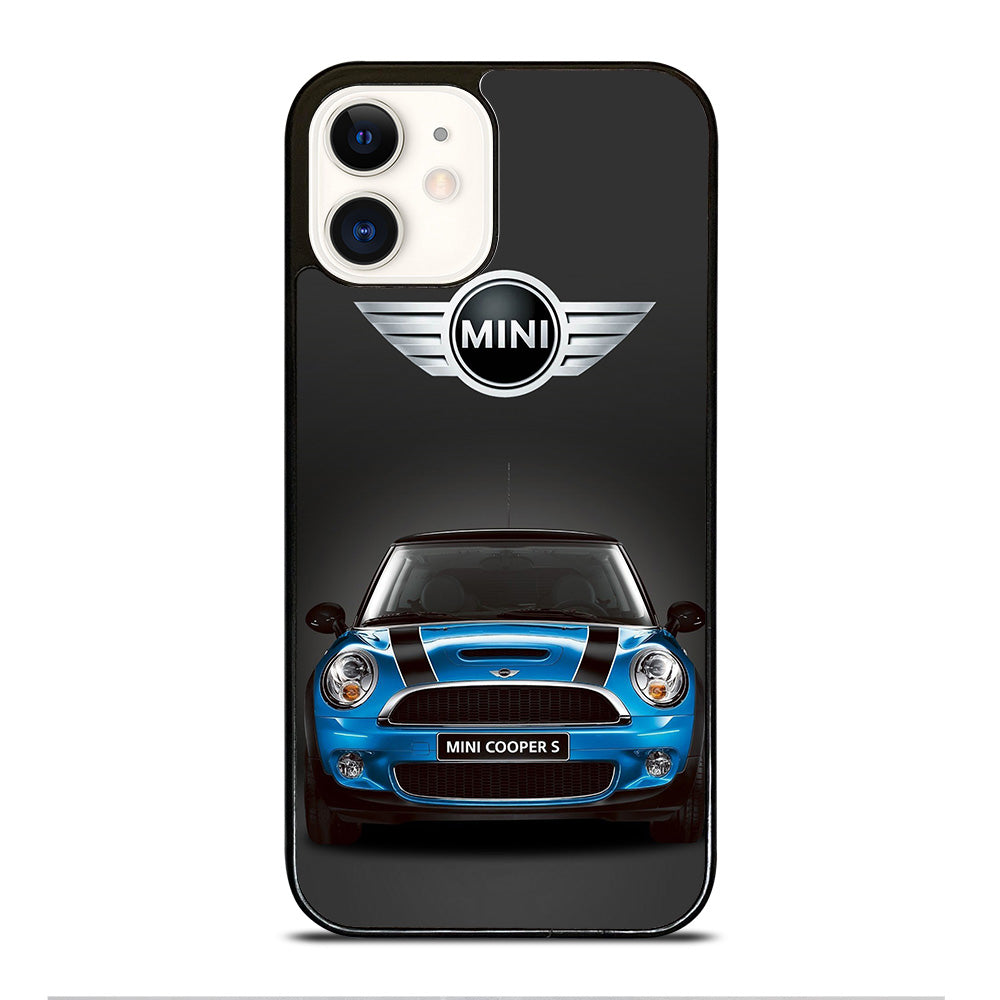 MINI COOPER BLUE CAR iPhone 12 Case Cover